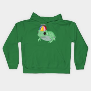 Propeller Hat Frog Kids Hoodie